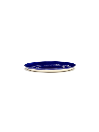 Bord Feast L - Lapis lazuli swirl-dots wit - afbeelding 2