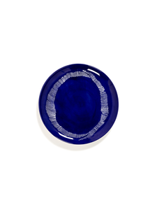 Bord Feast L - Lapis lazuli swirl-stripes wit - afbeelding 1