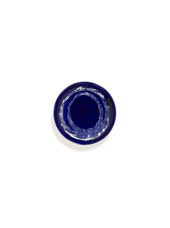 Bord Feast S - Lapis lazuli swirl-dots wit - afbeelding 1