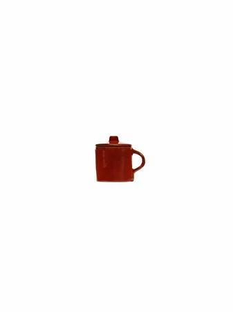 Espressokop met deksel rood La Mère - afbeelding 2