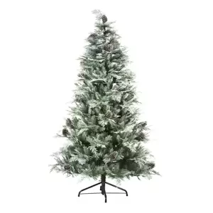 Frosted Mountain Spruce with cones Hinged 213 cm kunstkerstboom - afbeelding 1