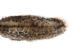 Kussen nepbont leopard zwart/bruin (44x41x12cm) - afbeelding 2