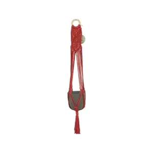 Suspension Macramé Large Diamond - Indian Red