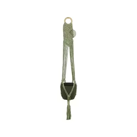 Suspension Macramé Large Diamond - Vintage Green