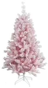 Teddy Pink Flocked Hinged 210 cm kunstkerstboom