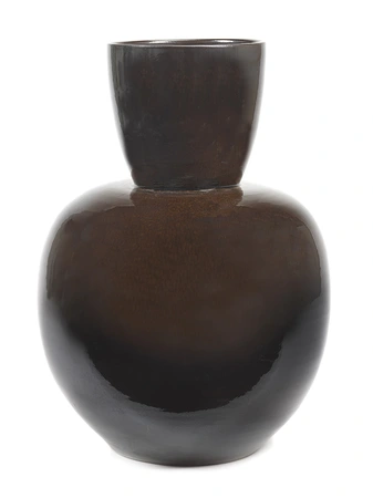 Vase l brown black pure - pascale naessens