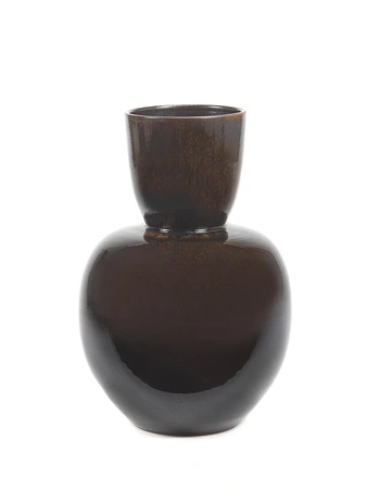 Vase m brown black pure - pascale naessens