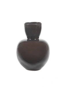 Vase s brown black pure - pascale naessens