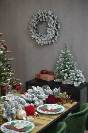 Whistler White Flocked Table Tree 30cm - afbeelding 3